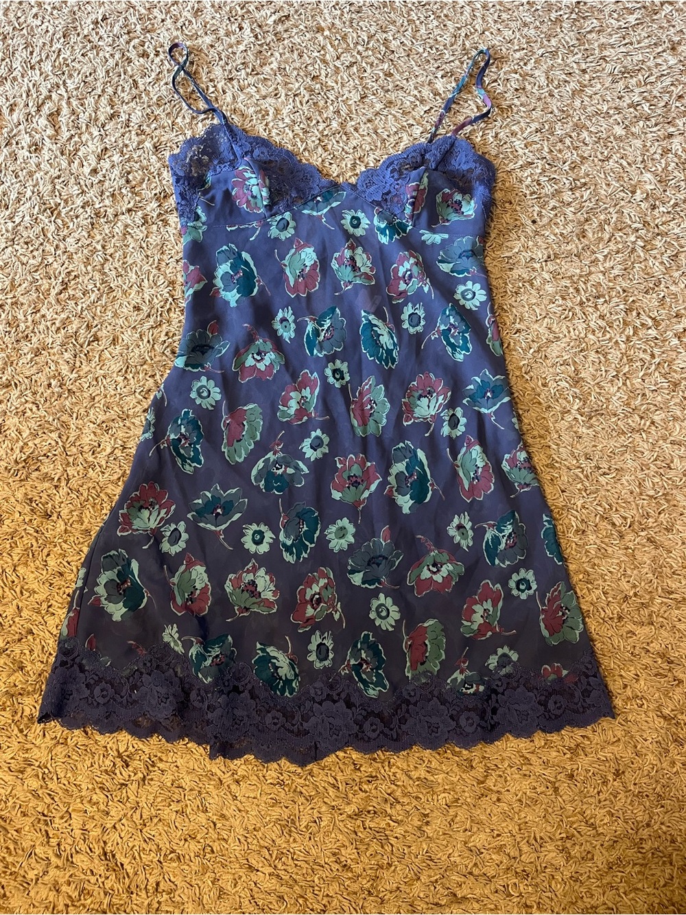 Victoria’s Secret Floral Lace Trim Slip Dress
